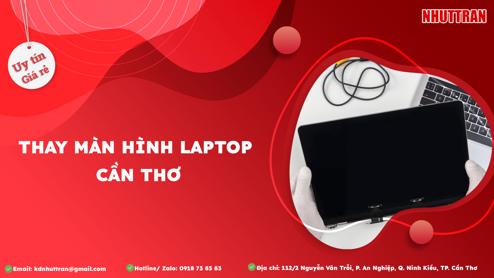 Thay màn hình Laptop Cần Thơ Nhuttran 