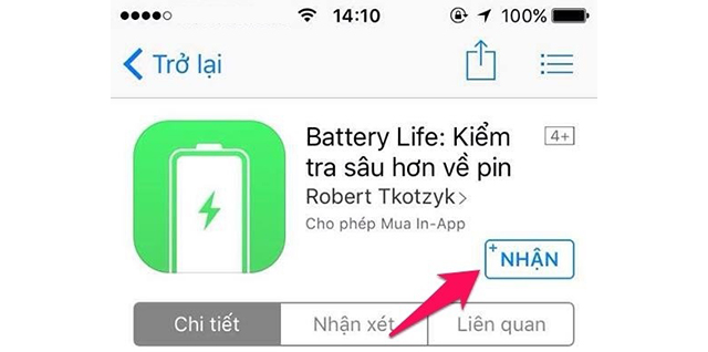 Ứng dụng Battery Life trên Appstore