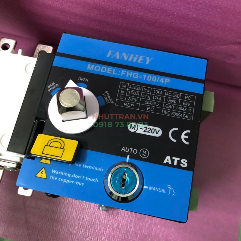 Bộ chuyển đổi ATS 4 phase 2P 220v FHG - 100A / 4P chuyển chậm FANHEY