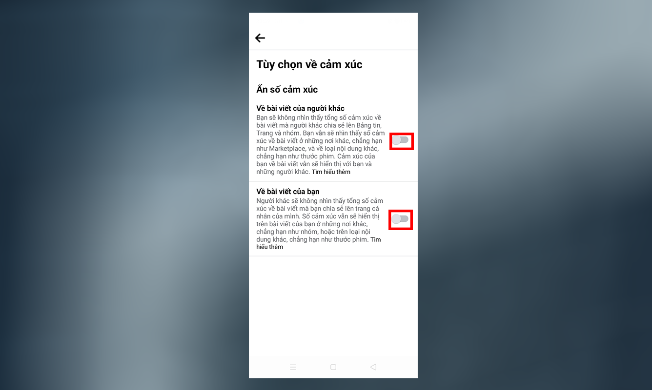Cách ẩn lượt Like trên Facebook bước 4