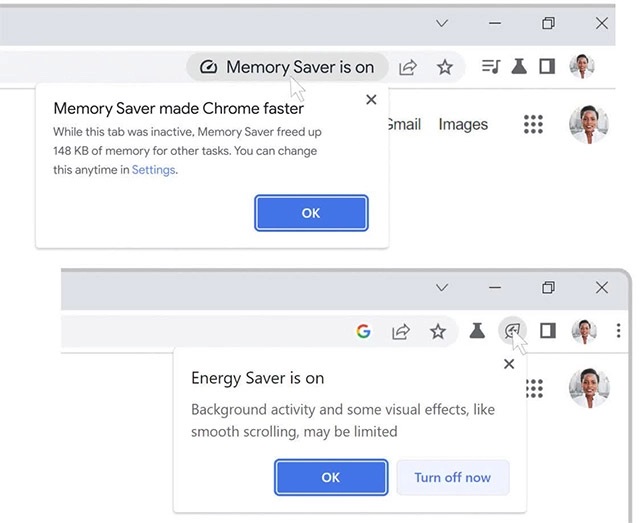 Google Chrome bắt đầu triển khai các tính năng giúp tiết kiệm RAM và pin cho laptop Google Chrome bắt đầu triển khai các tính năng giúp tiết kiệm RAM và pin cho laptop