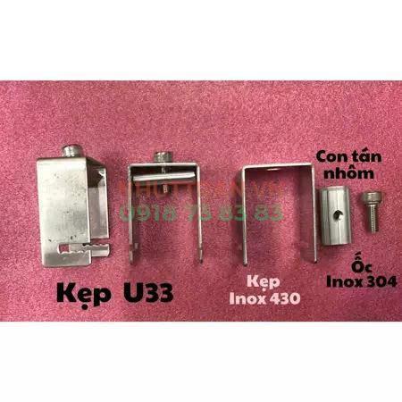 Kẹp U dưới Tấm pin Năng Lượng Mặt Trời U33 loại Inox 430 Kẹp U dưới Tấm pin Năng Lượng Mặt Trời U33 loại Inox 430
