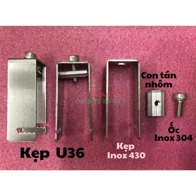Kẹp U dưới Tấm pin Năng Lượng Mặt Trời U36 loại Inox 430 Kẹp U dưới Tấm pin Năng Lượng Mặt Trời U36 loại Inox 430