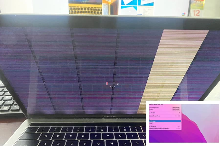 Màn hình Macbook bị loang màu Màn hình Macbook bị loang màu